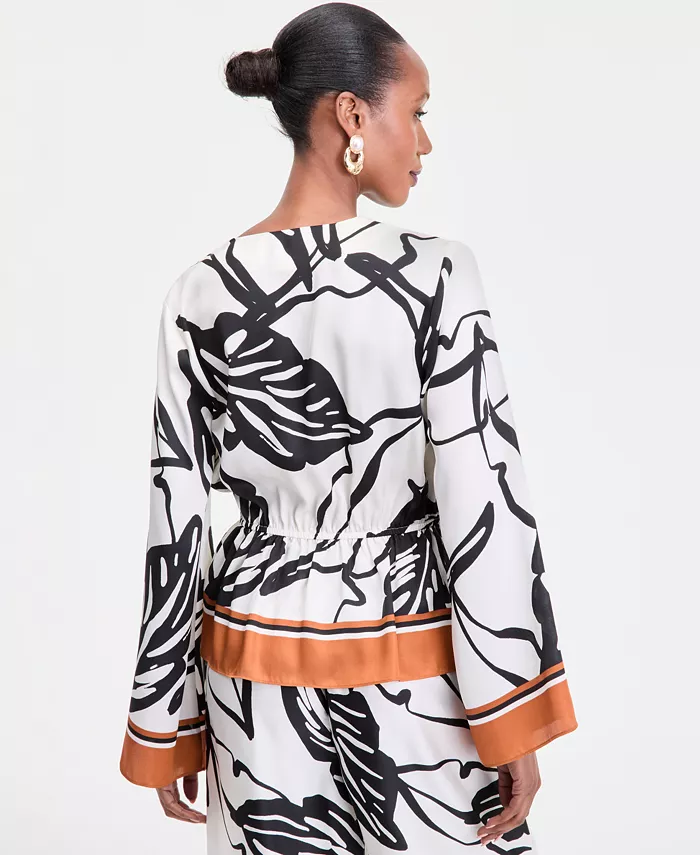I.N.C. International Concepts Women's Printed Peplum Top Exclusively At Macy's Women's Fashion Shoes & Accessories