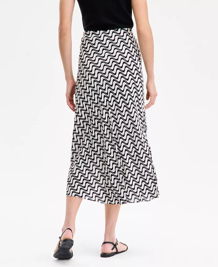 I.N.C. International Concepts Women's Printed Pull-On Midi Skirt Exclusively At Macy's Women's Fashion Shoes & Accessories