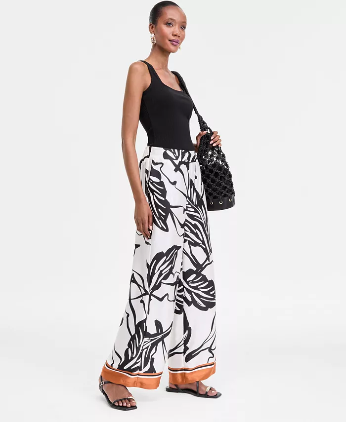 I.N.C. International Concepts Women's Printed Wide-Leg Pants Exclusively At Macy's Women's Fashion Shoes & Accessories