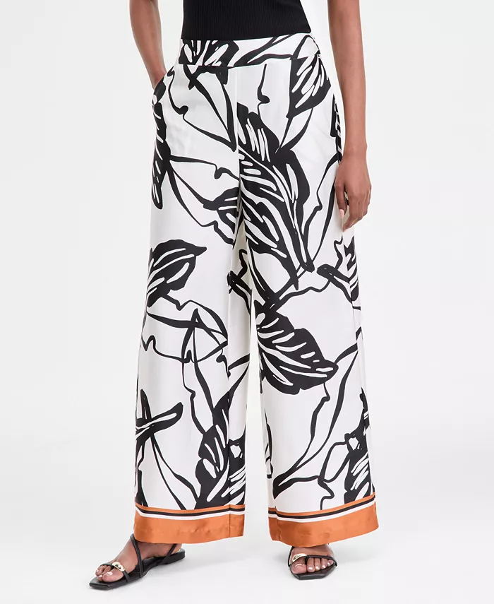 I.N.C. International Concepts Women's Printed Wide-Leg Pants Exclusively At Macy's Women's Fashion Shoes & Accessories