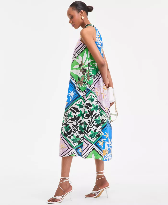 I.N.C. International Concepts Women's Scarf-Print Halter Midi Dress Exclusively At Macy's Women's Fashion Shoes & Accessories