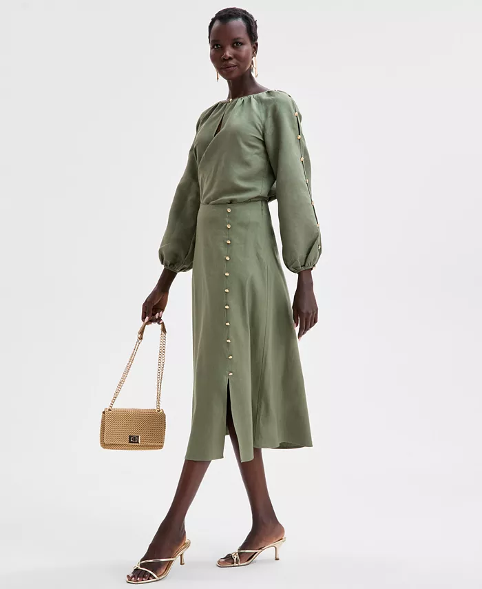 I.N.C. International Concepts Women's Side Button Skirt Exclusively At Macy's Women's Fashion Shoes & Accessories