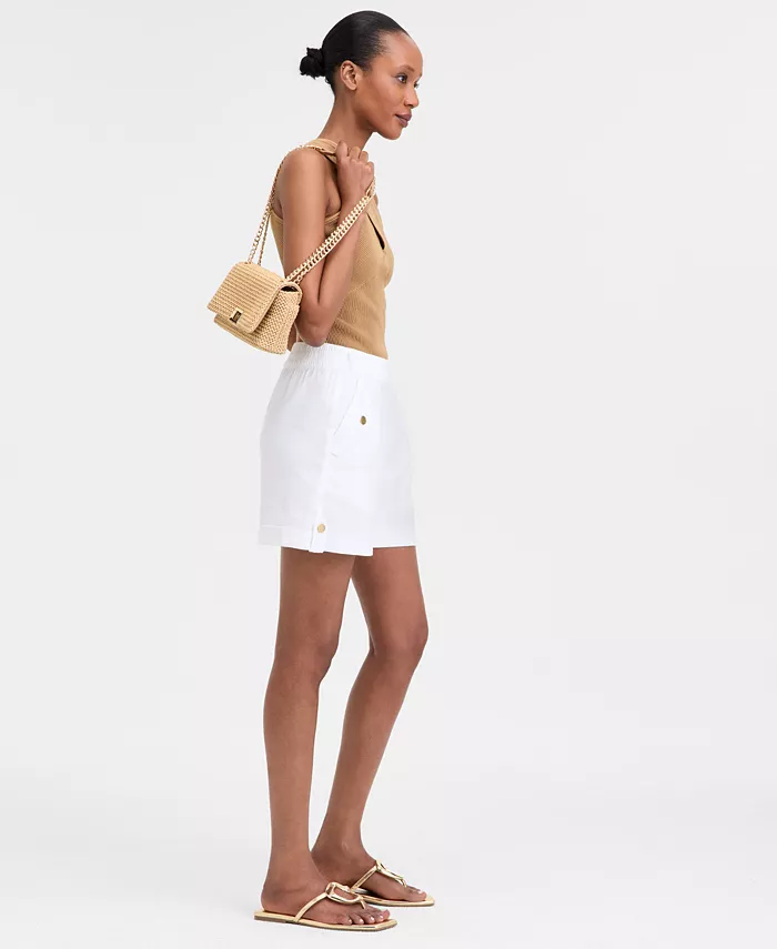 I.N.C. International Concepts Women's Side-Pocket Tab-Hem Shorts Exclusively At Macy's Women's Fashion Shoes & Accessories