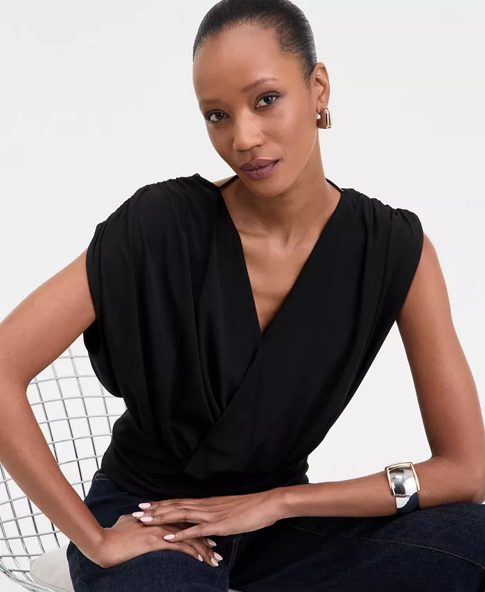 I.N.C. International Concepts Women's Surplice V-Neck Top Exclusively At Macy's Women's Fashion Shoes & Accessories