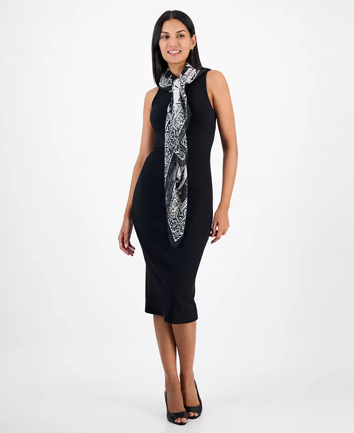 I.N.C. International Concepts Women's Tropical Leaf Border Print Square Scarf Exclusively At Macy's Women's Fashion Shoes & Accessories