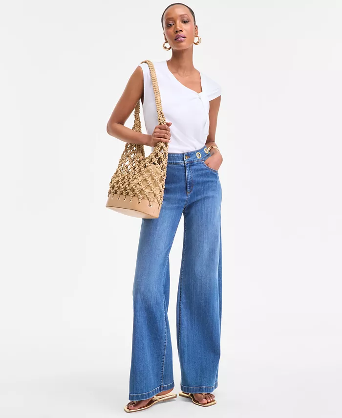 I.N.C. International Concepts Women's Twist-Front Cotton Tank Top Exclusively At Macy's Women's Fashion Shoes & Accessories