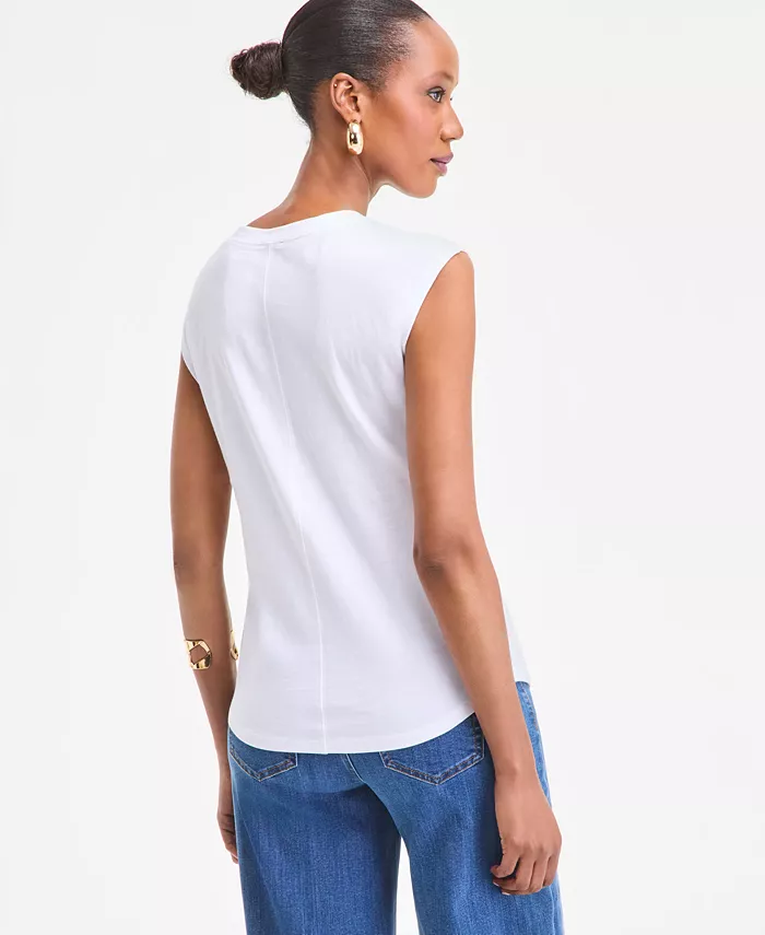 I.N.C. International Concepts Women's Twist-Front Cotton Tank Top Exclusively At Macy's Women's Fashion Shoes & Accessories