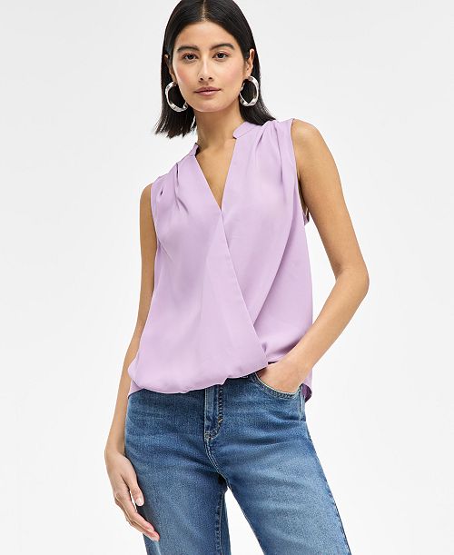 I.N.C. International Concepts Women's V-Neck Sleeveless Top Exclusively at Macy's Women's Fashion Shoes & Accessories