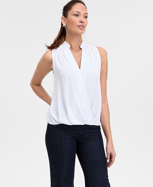 I.N.C. International Concepts Women's V-Neck Sleeveless Top Exclusively at Macy's Women's Fashion Shoes & Accessories