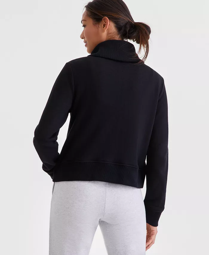 ID Ideology Women's Shawl-Collar Quarter-Zip Knit Top Exclusively At Macy's Women's Fashion Shoes & Accessories