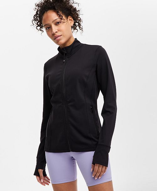 ID Ideology Women's Soft Full-Zip Jacket Exclusively at Macy's Women's Fashion Shoes & Accessories