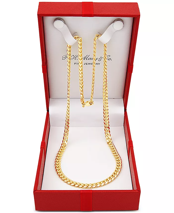 Italian Gold Miami Cuban Link 22" Chain Necklace (6mm) In 10k Gold Jewelry & Watches