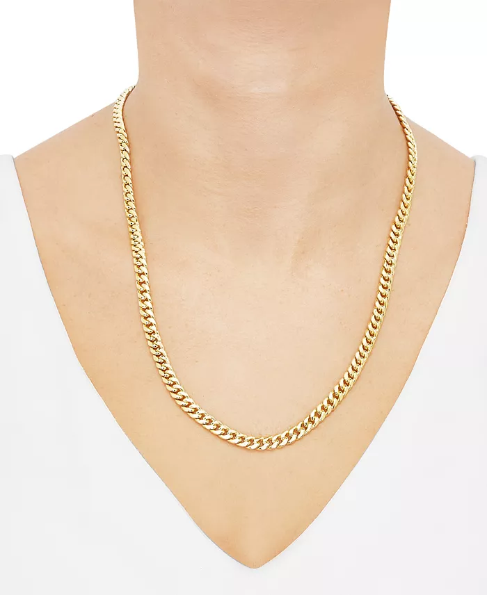 Italian Gold Miami Cuban Link 22" Chain Necklace (6mm) In 10k Gold Jewelry & Watches