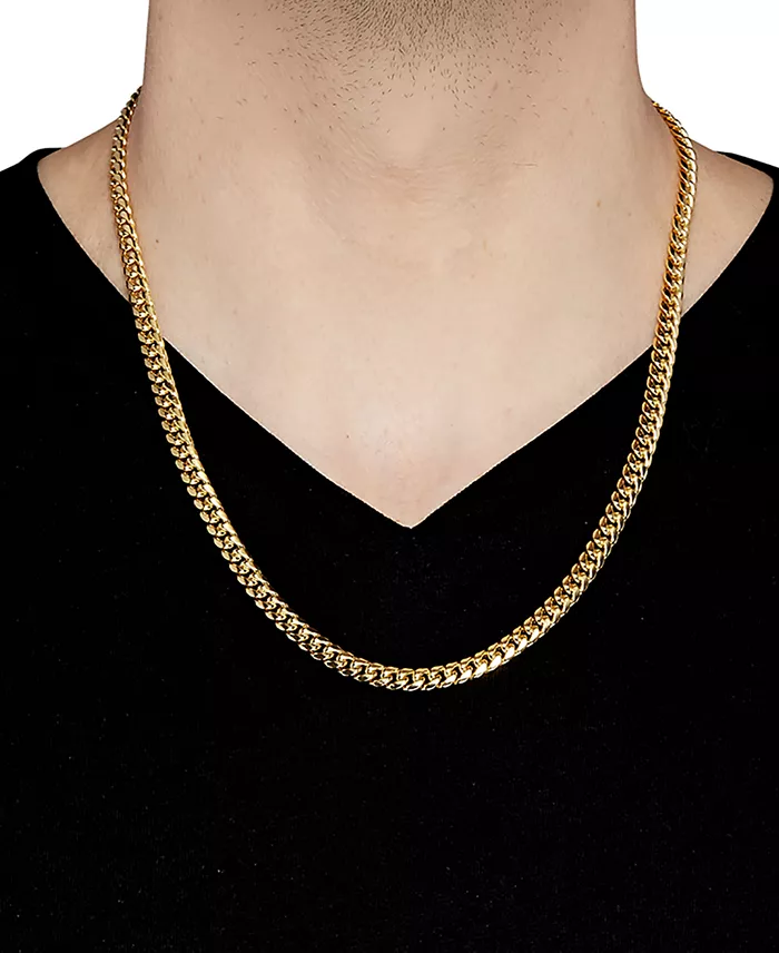 Italian Gold Miami Cuban Link 22" Chain Necklace (6mm) In 10k Gold Jewelry & Watches