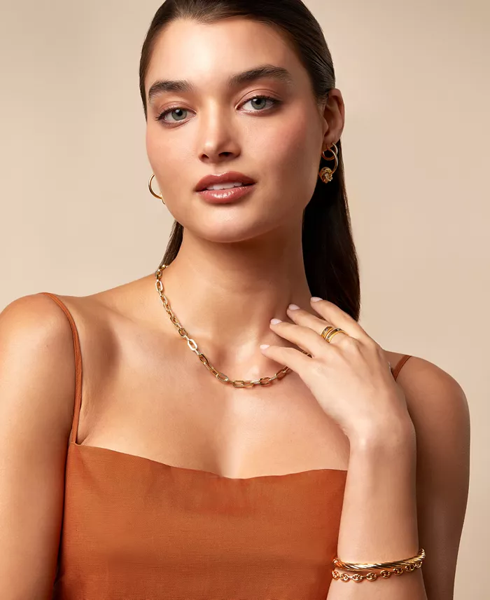 Italian Gold Twist Hinge Bangle Bracelet In 14k Gold Or White Gold Jewelry & Watches