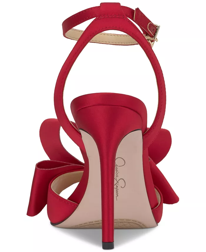 Jessica Simpson Olivine Bow High-Heel Stiletto Dress Sandals Women's Fashion Shoes & Accessories
