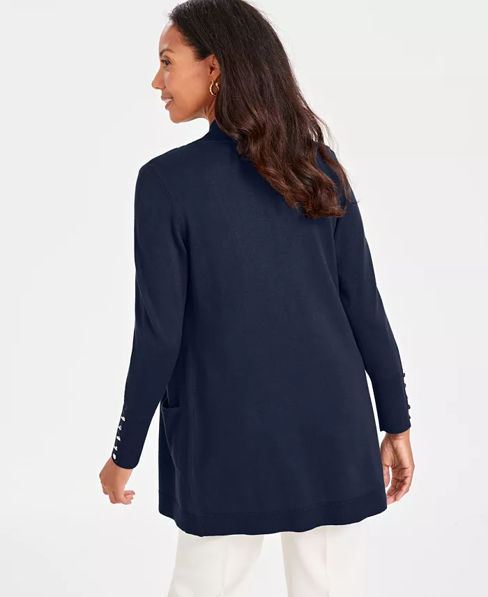 JM Collection Women's Button-Sleeve Flyaway Cardigan Exclusively At Macy's Women's Fashion Shoes & Accessories