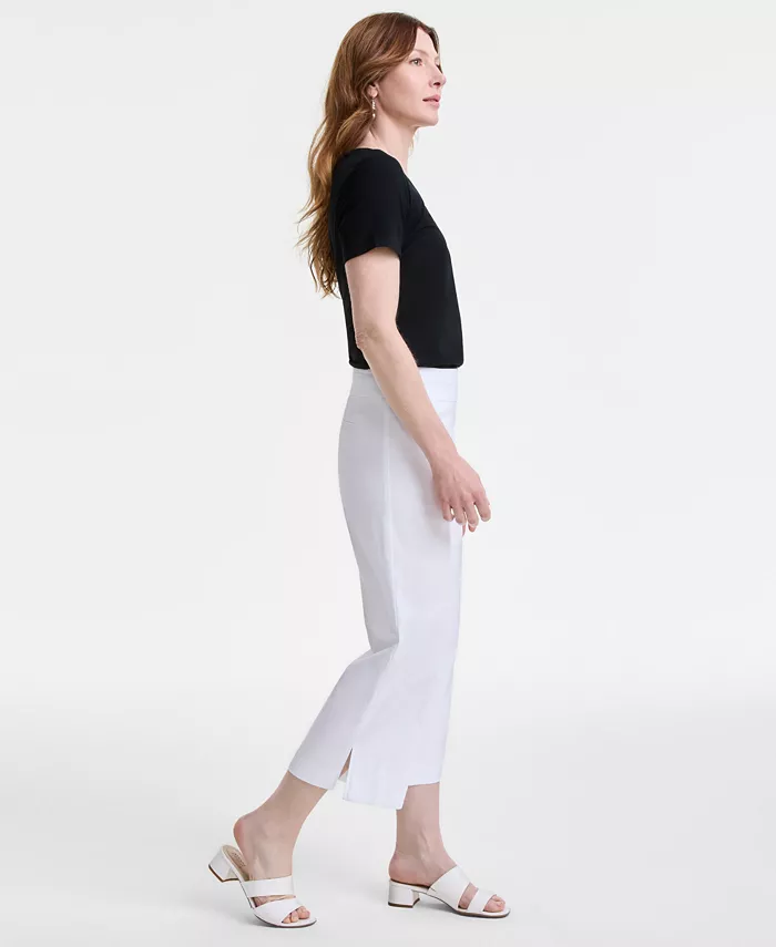 JM Collection Women's Pull-On Cropped Wide-Leg Pants Exclusively At Macy's Women's Fashion Shoes & Accessories