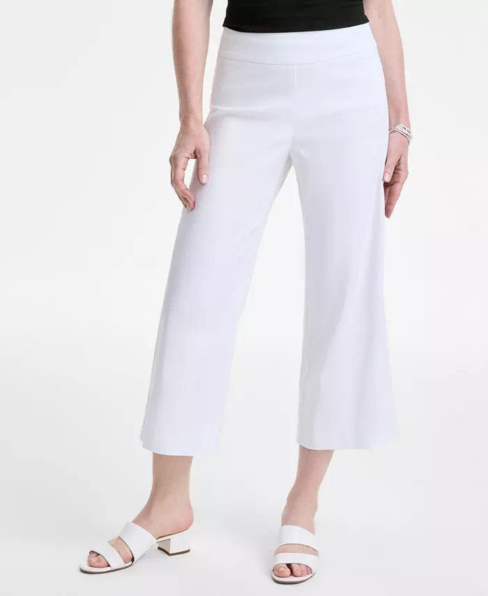 JM Collection Women's Pull-On Cropped Wide-Leg Pants Exclusively At Macy's Women's Fashion Shoes & Accessories