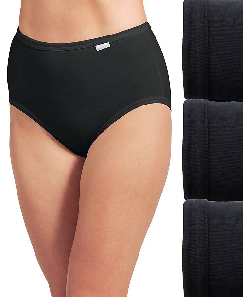 Jockey Elance Brief 3 Pack Underwear 1484 1486 Extended Sizes Women's Fashion Shoes & Accessories