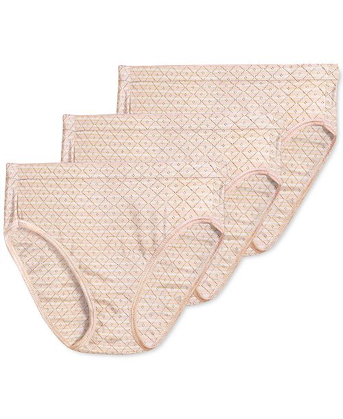 Jockey Elance Cotton French Cut Underwear 3-Pk 1541 Extended Sizes Women's Fashion Shoes & Accessories