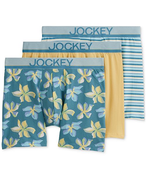 Jockey Men's 3pk. True Style Logo Boxer Briefs Men's Fashion & Accessories
