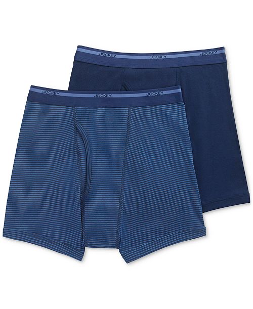 Jockey Men's Big & Tall 2-Pack Lightweight Cotton Boxer Briefs Men's Fashion & Accessories