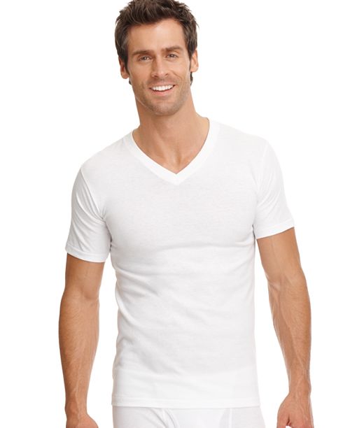 Jockey Men's Big & Tall Classic Tagless V-Neck Undershirt 2-pack Men's Fashion & Accessories
