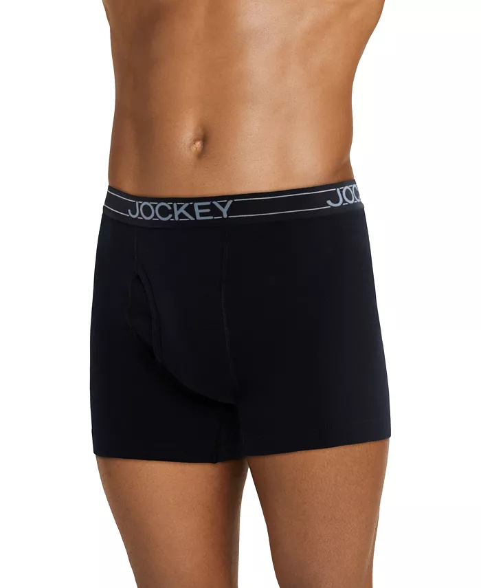 Jockey Men's Jockey Lightweight Cotton Blend 5" Boxer Briefs Pack Of 4 Men's Fashion & Accessories