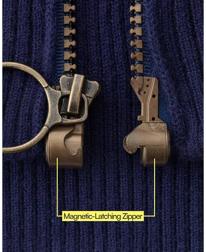 Joe & Bella Men’s Adaptive Magnetic Zip-Up Sweater Men's Fashion & Accessories