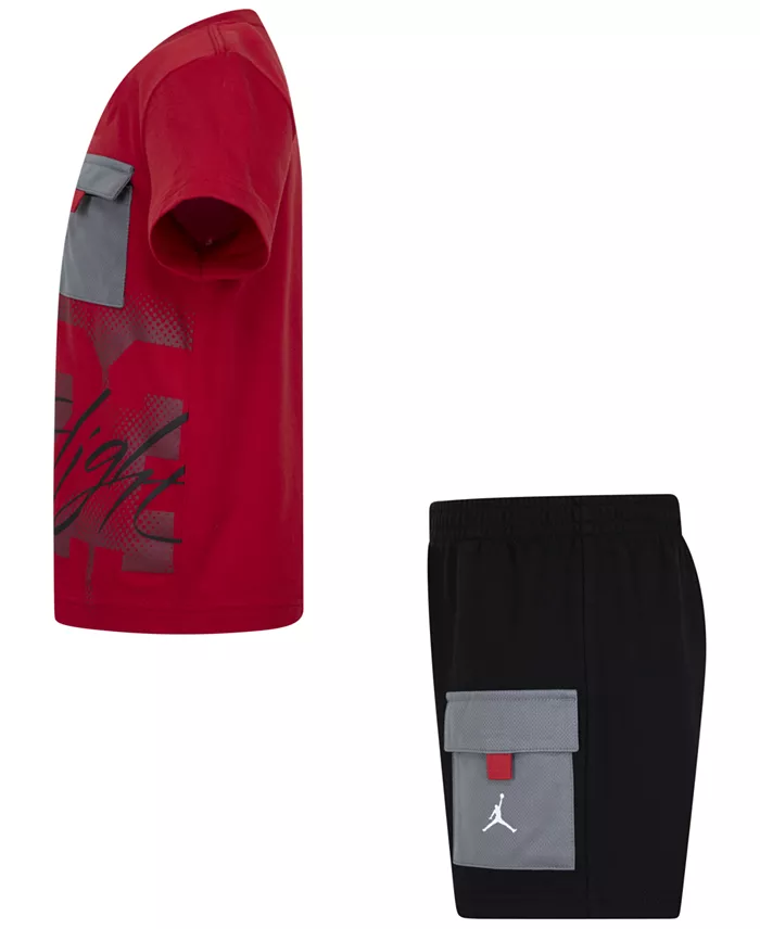 Jordan Little Boys 2-Piece 23 Flight Utility Shorts And T-Shirt Set Kids