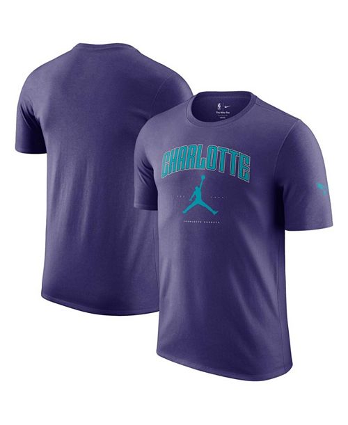 Jordan Men's and Women's Purple Charlotte Hornets Essential Cities T-Shirt Sports Fan Shop