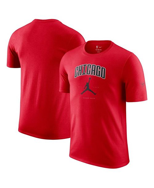 Jordan Men's and Women's Red Chicago Bulls Essential Cities T-Shirt Sports Fan Shop