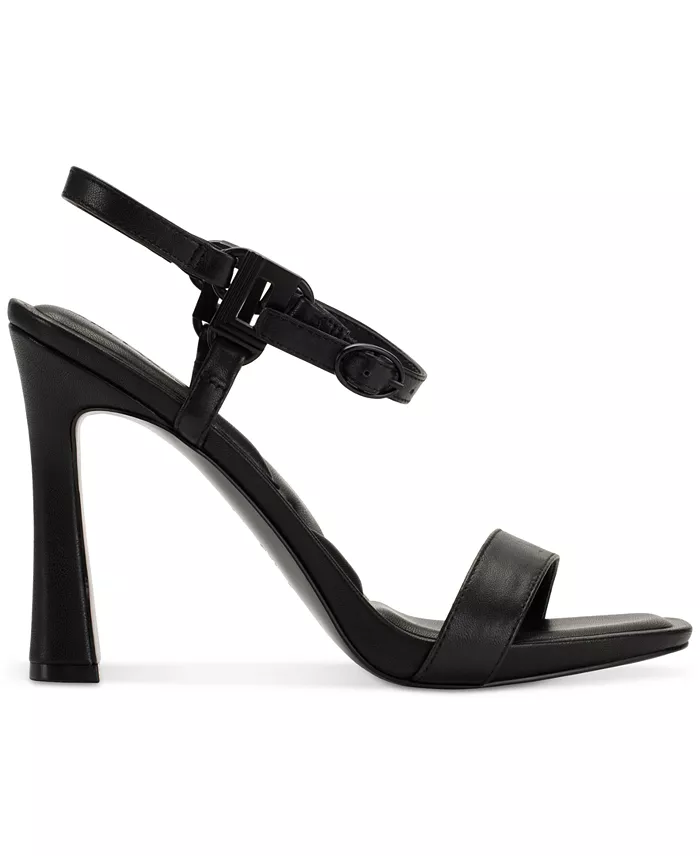 KARL LAGERFELD PARIS Cybil High-Heel Square-Toe Sandals Women's Fashion Shoes & Accessories