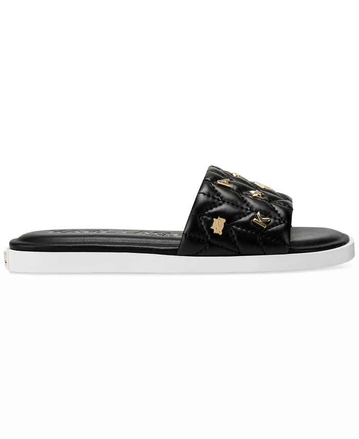KARL LAGERFELD PARIS Women's Carenza Studded Slide Sandals Women's Fashion Shoes & Accessories