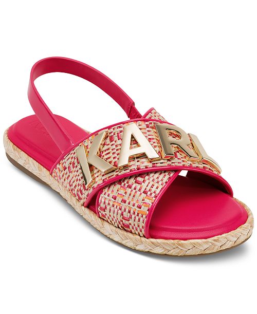 KARL LAGERFELD PARIS Women's Charla Slingback Sandals Women's Fashion Shoes & Accessories