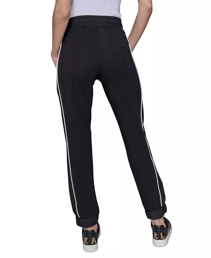 KARL LAGERFELD PARIS Women's Colorblocked Jogger Pants Women's Fashion Shoes & Accessories