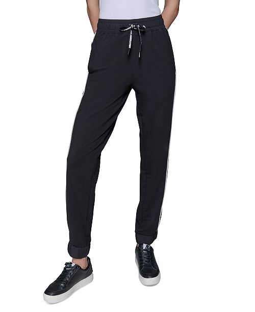 KARL LAGERFELD PARIS Women's Colorblocked Jogger Pants Women's Fashion Shoes & Accessories