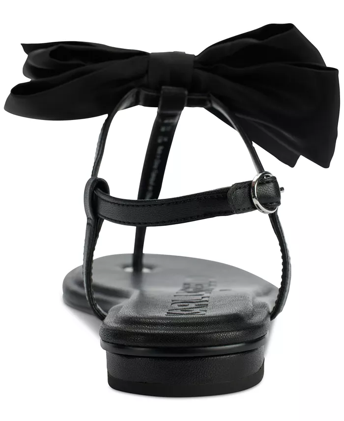 KARL LAGERFELD PARIS Women's Cristi Bow Flat Sandals Women's Fashion Shoes & Accessories