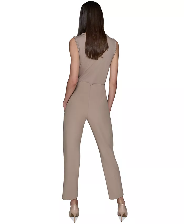 KARL LAGERFELD PARIS Women's Seam-Detail Ankle Pants Women's Fashion Shoes & Accessories