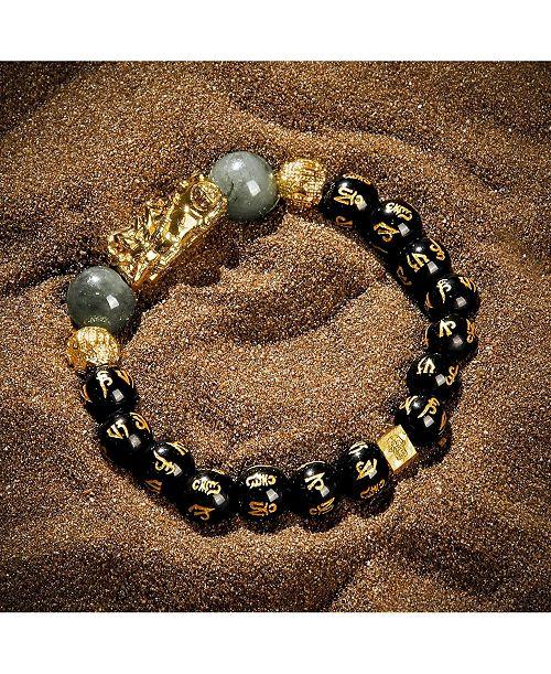 Karma and Luck Men's Cleansed Aura - Obsidian Wealth Bracelet Jewelry & Watches