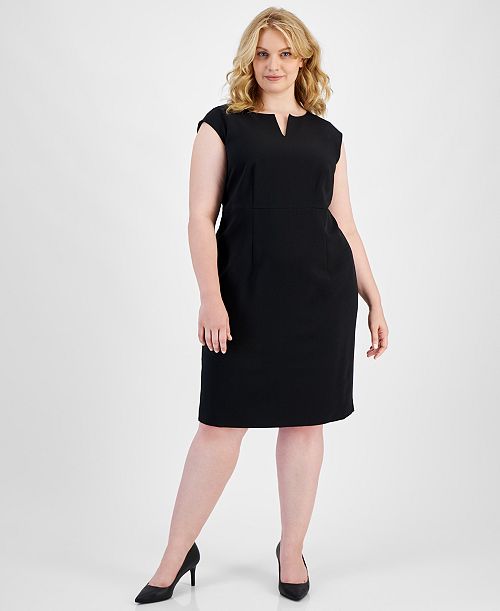 Kasper Plus Size Sleeveless Sheath Dress Women's Fashion Shoes & Accessories