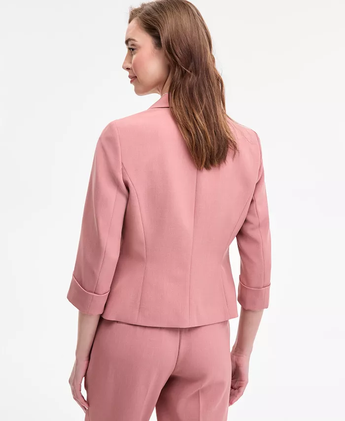 Kasper Women's 3/4-Sleeve Shawl-Collar Blazer Regular & Petite Women's Fashion Shoes & Accessories