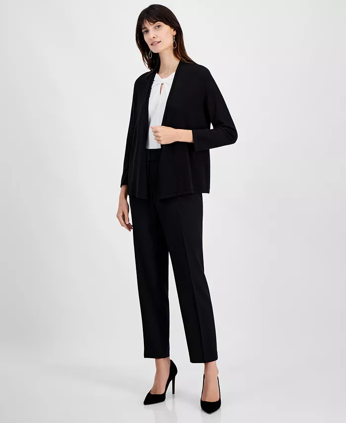 Kasper Women's Long Sleeve Cardigan Sweater Regular & Petite Women's Fashion Shoes & Accessories