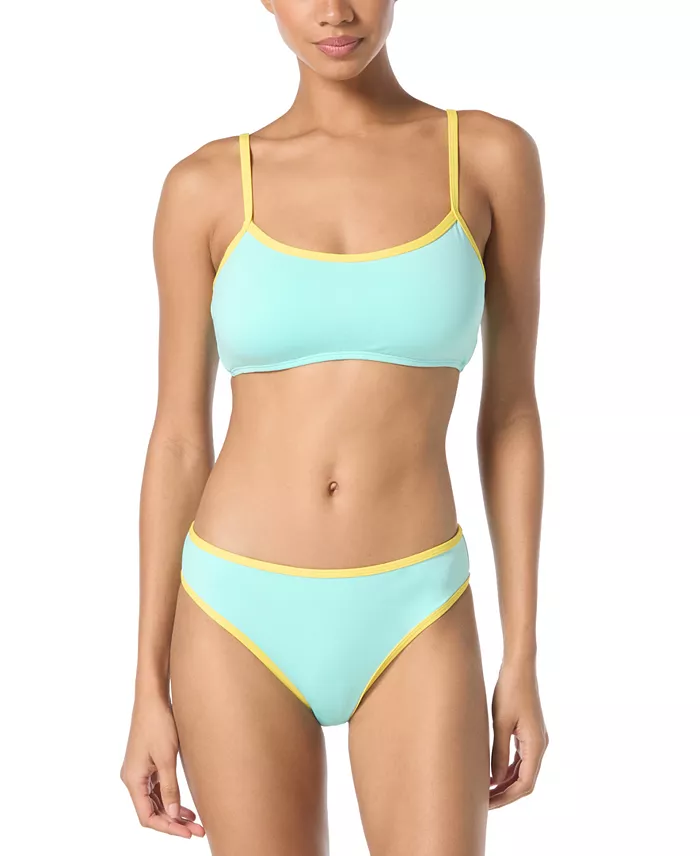 Kate Spade Women's Contrast-Trim Bralette Bikini Top Exclusively At Macy's Women's Fashion Shoes & Accessories