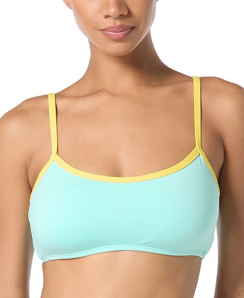 Kate Spade Women's Contrast-Trim Bralette Bikini Top Exclusively at Macy's Women's Fashion Shoes & Accessories