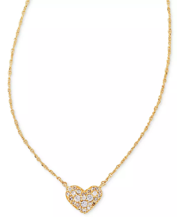 Kendra Scott 2-Pc. Set Pavé Heart 19" Necklaces Jewelry & Watches