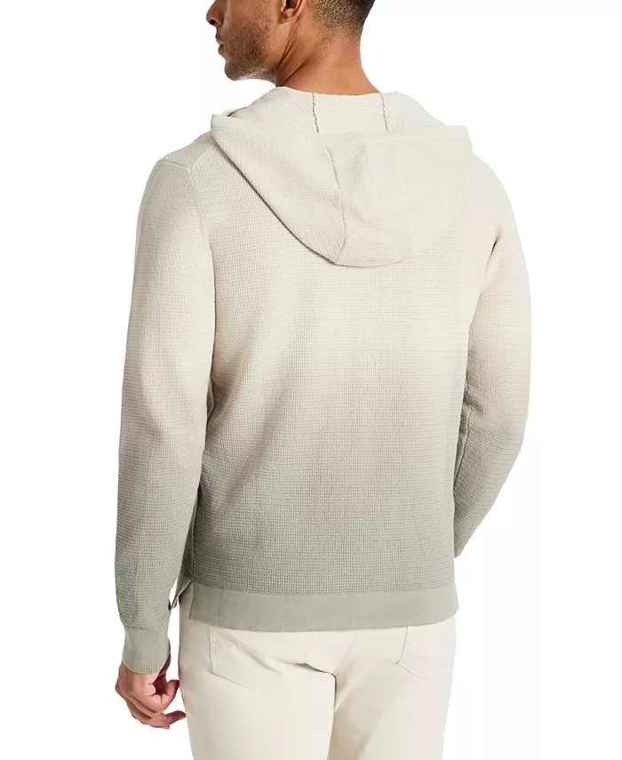 Kenneth Cole Men's 4-Way Stretch Die-Dyed Hooded Sweater Men's Fashion & Accessories