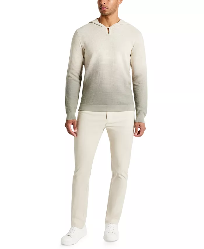 Kenneth Cole Men's 4-Way Stretch Die-Dyed Hooded Sweater Men's Fashion & Accessories