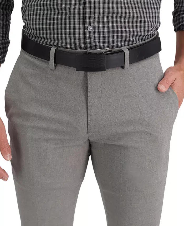 Kenneth Cole Reaction Men’s Exact System Track Lock Plaque Buckle Belt Men's Fashion & Accessories